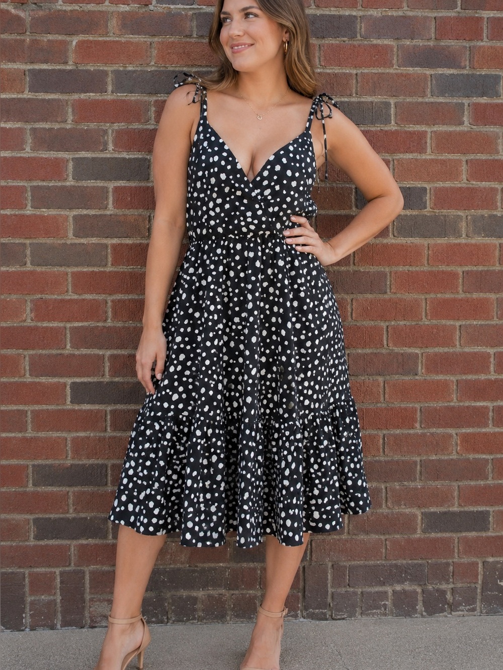 Hudson Gray B&W Patterned Dress